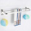 Bathroom Towel Bar Wall-Mounted Towel Rack Bathroom Rack Towel Rack Polishing Multi-Functional Folding Partition Tower Hanger