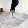 Cosilyt 1/10 Inch Ultra Thin Front Door Mat Rug Indoor Entrance Inside Non Slip, Large Waterproof Rubber Kitchen Rug and Interior Home Washable D