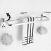 Bathroom Towel Bar Wall-Mounted Towel Rack Bathroom Rack Towel Rack Polishing Multi-Functional Folding Partition Tower Hanger