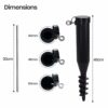 WINSOME Plastic Ground Spike Rotary Washing Line - Screw In Earth Anchor Clothes Dryer Pole Base - Beach Parasol Holder Soil Stand