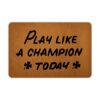 Ytanie Welcome Mats for Front Door Outdoor Entry Play Like A Champion Today Doormat Non Slip Rubber Mat for Home Indoor Farmhouse Funny Kitchen R