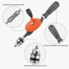 ALREMO HUANGXING - Double Pinion Handdrill,38" Manual Drilling Tool with ABS Handle,1.5 10Mm Capacity Chuck for Craftsman DIY Wood Tools