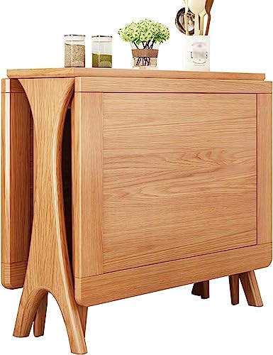 Extending Dining Table, Folding Dining Table, Solid Wood Drop Leaf Home Table, Small Space Saving G Versatile Kitchen Table Workstation for Worki