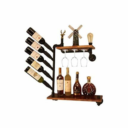 EYLINK Wine Racks,Vintage Wall Hanging Decoration Living Room Kitchen Bar Storage Decoration Wine Bottle Rack