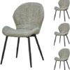 dining chair Kitchen Dining Room Furniture Chairs Set Of 4 Modern PU Padded Dining Chair Leisure High Back Chairs For Office Kitchen Parties Brea