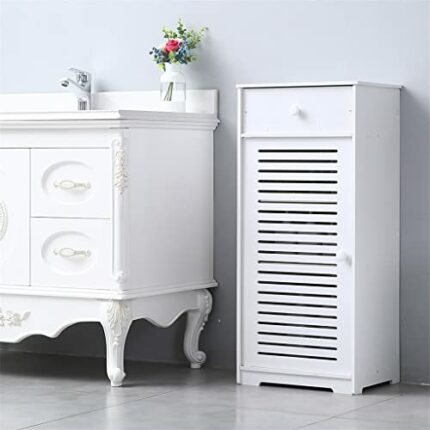 MIAOHY Bathroom Toilet Cabinet Storage Cabinet with Doors and Shelves Corner Shelf Sundries Storage Racks Home Furniture Drop Shipping