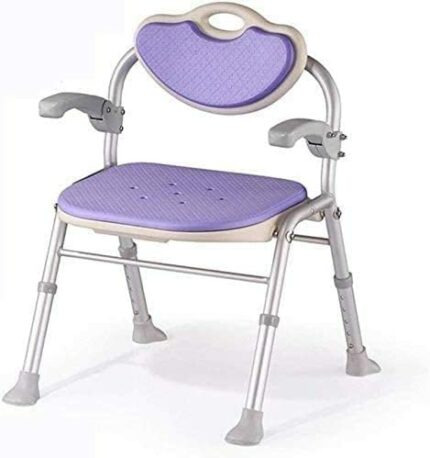 taimowei Folding Shower Stool, Non-Slip Safety Bath Chair Mobility Aluminum Bath Stool Disabled Shower Seats,Household Goods