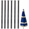 AMIJOUX 6 PCS Parasol Securing Straps, Adjustable Patio Parasol Umbrella Strap, Reusable Outdoor Umbrella Tie Multipurpose Umbrellas Strap For Us