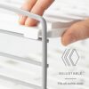 YouCopia UpSpace Adjustable Water Bottle Organiser for Kitchen Cupboard and Pantry Storage, Tumblers and Wine Bottle Holder, 3-Shelf, White