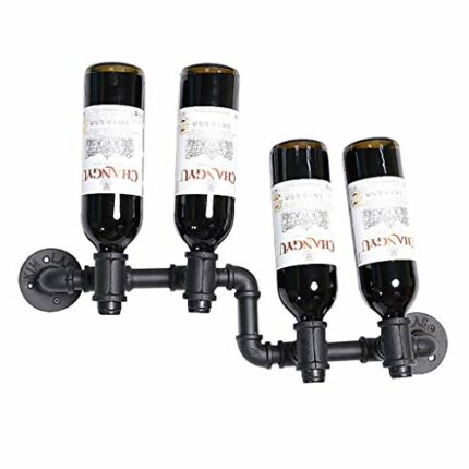 Wine rack Loft Vintage Industrial Wind Rack Wrought Iron Hose Rack Wall-mounted Wine Rack Cup Holder Wine Rack Wine Rack Glassware Rack
