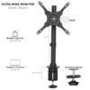 VIVO Black Ultra Wide Screen TV and Monitor Desk Mount, Adjustable Height and Tilt Stand for Screens up to 42 inches, STAND-V101C