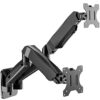 WALI Dual LCD Monitor Fully Adjustable Gas Spring Wall Mount Fit 2 Screens VESA up to 32 inch, 19.8 lbs. Weight Capacity per Arm (GSWM002), Black