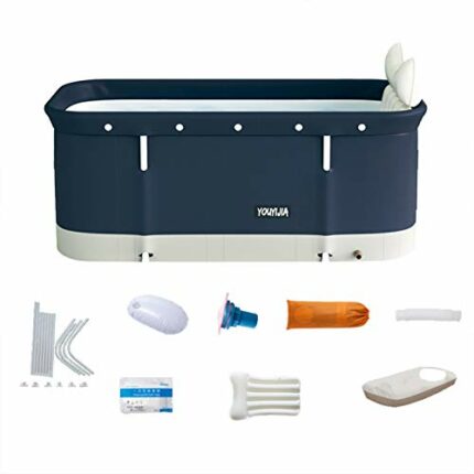 HWGING Mobile Bathtub, Foldable Bathtub, Adult Portable Bathtub, Portable Student Bathtub, Family Bathtub, Mobile Bathtub, Spa Bath for Shower, H