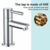 Bath Tap Pair of Hot and Cold Bathroom Tub Taps Chrome WasserRhythm