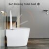 Toilet Seat, Soft Close Toilet Seats White with Quick Release for Easy Clean, Top Fixing, Stay Tight Toilet Lid Oval Shape, Heavy Duty Urea-Forma