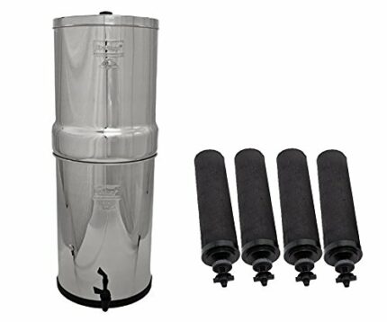 Crown Berkey Water Filter with 4 Black purifiers elements Filtration System UK