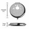 WSNANG Movie Princess Inspired Pocket Compact Mirror Fairy Tale Fans Makeup Mirror Fairy Shoes Princess Cartoon Lover Gift (Cinder- Mirror)