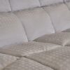 Circles Home Futon Mattress Topper - 100% Cotton - Plush Down Alternative Quilted - Full Size Grey