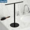 Towel Rack for Bathroom Hand Towel Holder T-Shape Headband Holder, Towel Hanger Freestanding Headband Holder,Kitchen Towel Rack Balck Hand Towel