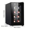 Wine Cooler Refrigerator, 8 Bottle Wine Fridge Small, Countertop Wine Cooler with Digital Temperature Control, Mini Freestanding Wine Cellars Gla