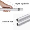Bath Stools,Shower Stool Bathroom Chair with Armrests Bathroom with Armrests Aluminum Lightweight Adjustable Non-Slip Pregnant Pillow White Stock