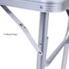 VOBOR Folding Camping Table,Garden Table Side Table Folding Picnic Table Height adjustable,Lightweight and sturdy aluminum alloy 60.2×45×56 cm, E