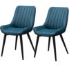dining chair Kitchen Dining Room Furniture Chairs Dining Chairs Set Of 2 Kitchen Chairs with PU Cushion Seat Back Modern Mid Century Living Room