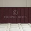 CROWNBEDSUK APOLLO CHENILLE HEADBOARD 2ft6,3ft,4ft,4ft6,5ft,6ft Aubergine, 4ft6 (Double)