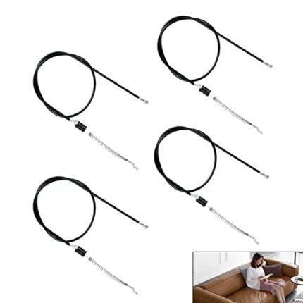 Mnixy Recliner Release Handle Pull line, Metal, Black, ONE Size