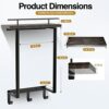 Towel Racks for Bathroom Wall Mounted, Cinati Metal Bath Towel Holder with Wood Shelf and 3 Hooks, Towel Storage for Small Bathroom Decor or RV,