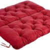 Ambientehome GARDEN FURNITURE SEAT CUSHION FOR SWING or for 2 SEATER BENCH with BACK Approx.100 x 98 x8 cm RED!!