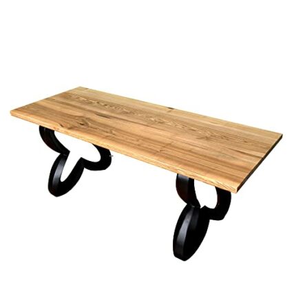 Clover Luxury Dining Table 200cm x 80cm | Solid ash wood | Unique modern design and warm appearance | Large epoxy resin wooden table