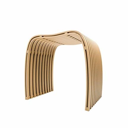 Unbekannt Schulte Natural Bamboo Bath Stool, 46 x 40.5 x 30.5 cm