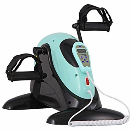 LUNEZY Pedal Exerciser Bike, Electronic Physical Therapy Rehab Pedals Exerciser with Multi-function Remote Control, Adjustable Resistance Arm & L
