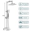 MORADO Thermostatic Shower System,Adjustable Height Thermostatic Shower Set,Shower Bar Set with Rainfall Shower Head and 3-Functions Hand Shower,