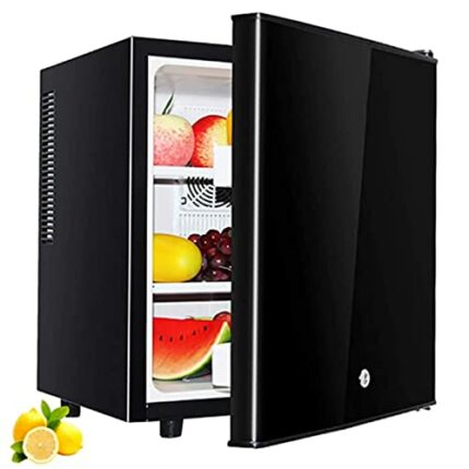 GLJY 30L Upright Cosmetics Fridge, Large Capacity Refrigerator, Low Noise, LED Light + Lock & Key, Fast Cooling, for Home,Hotel,Bar,Dorms,Apartme