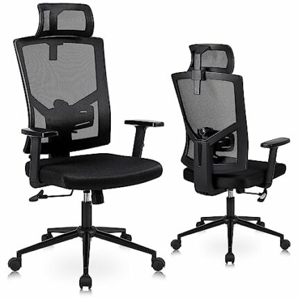 Youhauchair Ergonomic Office Chair, Desk Chair with Adjustable Headrest and Armrests, Computer Chairs, Swivel Chair with Adjustable Lumbar Suppor