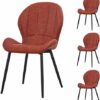 dining chair Kitchen Dining Room Furniture Chairs Set Of 4 Modern PU Padded Dining Chair Leisure High Back Chairs For Office Kitchen Parties Brea