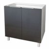 Berlioz Creations CP8BG 2 door kitchen base cabinet High Gloss Grey 80 x 52 x 83 cm
