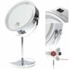 TUKA-i-AKUT Makeup Mirror LED Lighting 5x Magnification - 7 inch illuminated Bathroom Countertop Mirror Shaving Mirror Vanity Mirror - double fac