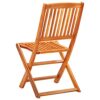vidaXL Folding Outdoor Dining Set 7 Piece Outdoor Patio Terrance Backyard Furniture Wooden Dining Dinner Table and Chair Seat Solid Eucalyptus Wo
