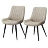 dining chair Kitchen Dining Room Furniture Chairs Dining Chairs Set Of 2 Kitchen Chairs with PU Cushion Seat Back Modern Mid Century Living Room