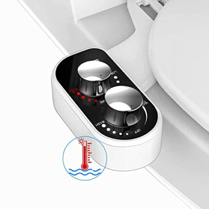 Bidet Attachment for Toilet UK Warm Water, Ultra-Slim Bidet Hot and Cold, Non-Electric Adjustable Pressure Self Cleaning Sprayer Nozzle Control,