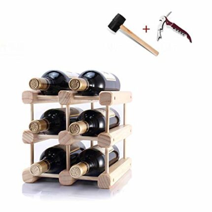 KEppd Modular Wine Rack,Solid Wood Wine Holderfree-Assembled Countertop Decorative Wine Storage Shelf Very Sturdy and Will Last Long - Practical