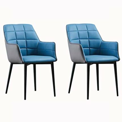 dining chair Kitchen Dining Room Furniture Chairs Dining Chairs Set Of 2 Living Room Armchair Water Proof PU Leather Kitchen Chair With Metal Leg