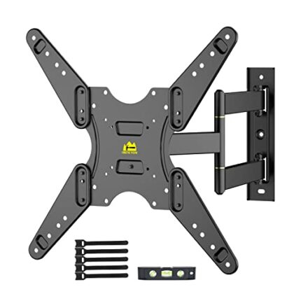 Forging Mount TV Wall Bracket for 26-55 inch Flat & Curved TVs, TV Wall Mount with Swivels Tilts Extends VESA 75x75mm 100x100mm to 400x400mm Hold