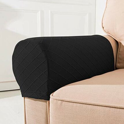 MVPACKEEY Armrest Cover Spandex Stretch Fabric Armchair Couch Arm Rest Cover Set of 2, Anti-Slip Furniture Protector Armchair Slipcovers for Recl
