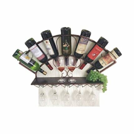 KXDCZ Iron Wine Rack- Vintage View Wall Series, Wall Mounted Wine Rack Stylish Wine Storage