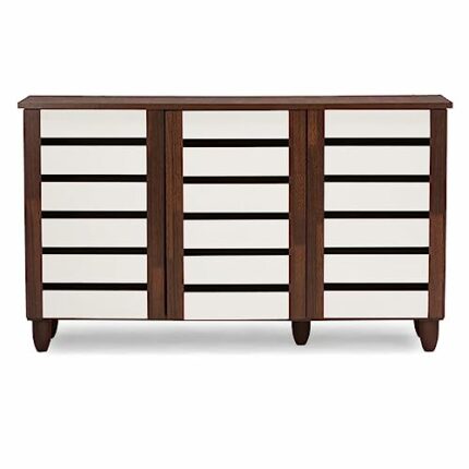 ZCMEB Corridor Furniture Shoe Storage Entry Shoe Cabinet Oak Finished Wooden Door Shoe Cabinet Foyer
