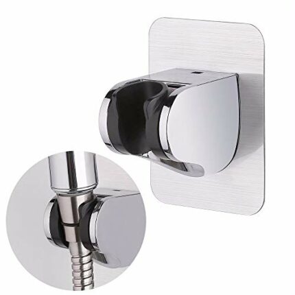 Clarmonde Shower Head Holder Plastic Handheld Showerhead Bracket Adjustable Bracket Wall Mount for Bathroom with Adhesive Stick,1pcs (Bracket 03)